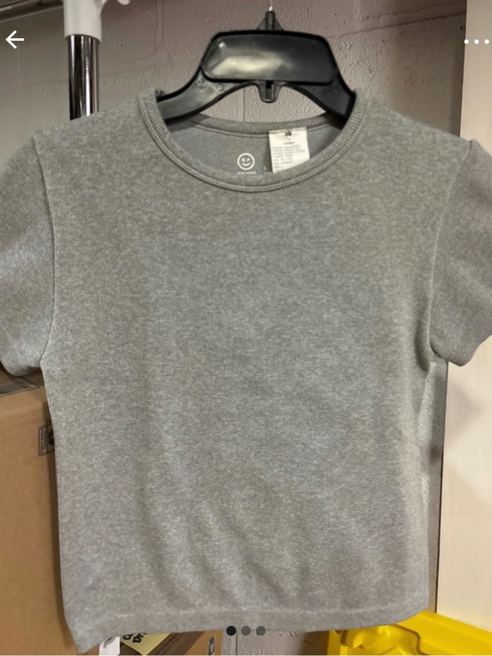 Gray Gilly Hicks Short-Sleeve Knit Top